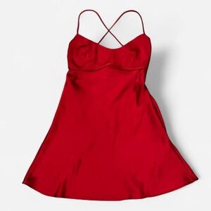 NWT White Fox Boutique “Call Me What You Want” Satin Mini Dress SIZE LARGE